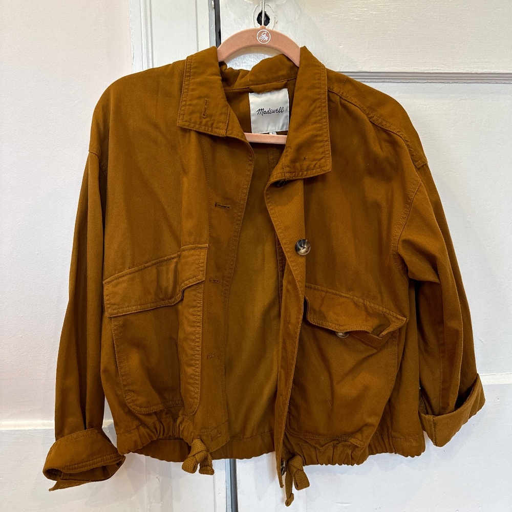 Madewell Camel Cropped Jacket Size Small